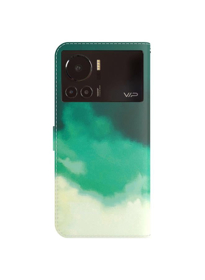 Zaboon Case For Infinix Note 12 VIP Watercolor Pattern Horizontal Flip Leather Phone Case - Image 3