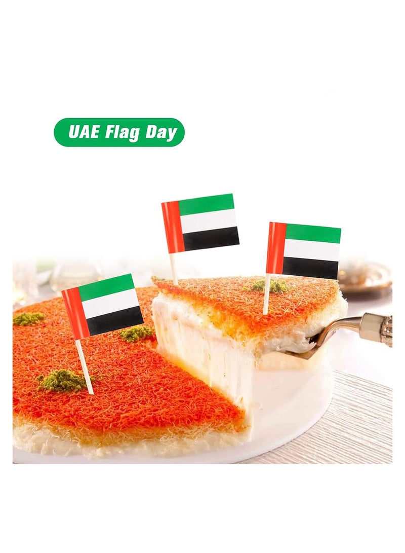 PRINTSHOP4ME United Arab Emirates Flag-Toothpick Flags-United Arab Emirates Cupcake Toppers Stick Flags-UAE Flag Day-UAE National Day Flag-Party Supplies Flag Decoration - Image 4