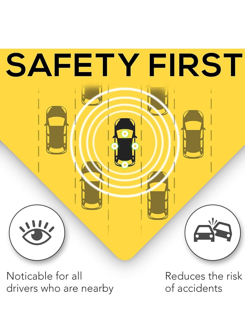 Generic ASSURED SIGNS Baby On Board Signs, Car Essentials - Baby On Board Sticker - 2 Pack, 5" by 5" - Bright Yellow and See-Through When Reversing - Best Safety Signs - Non Magnet - Durable Strong Adhesive  - Image 5