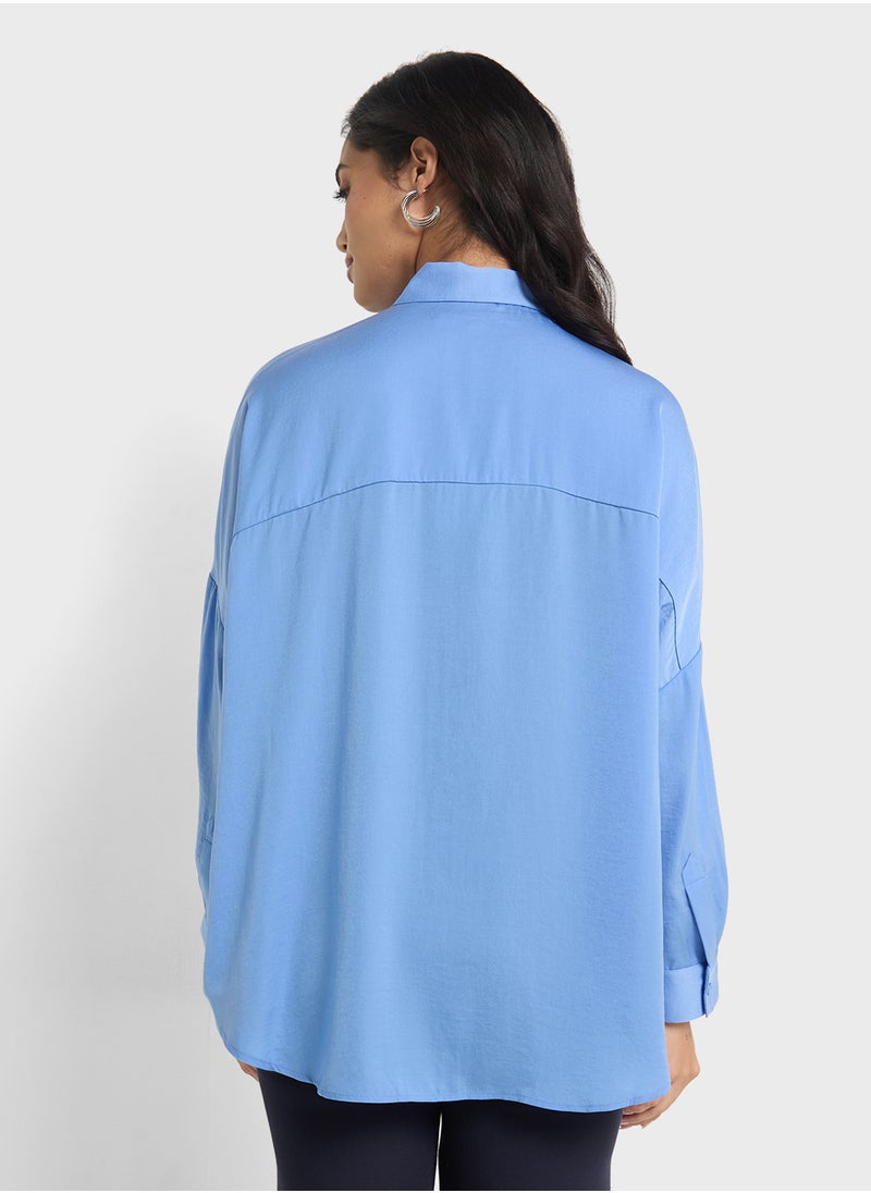 French Connection Damasco Air Flow Poly Shirt  - Image 2