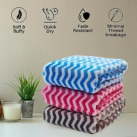 A'kin Akin Hand Towel Super Soft Quick Water Absorbing Microfiber Multipurpose Use as Bathroom Kitchen wash Basin Gym YogaHand Towel 35 x 54 cm Pack of 3 - Image 2
