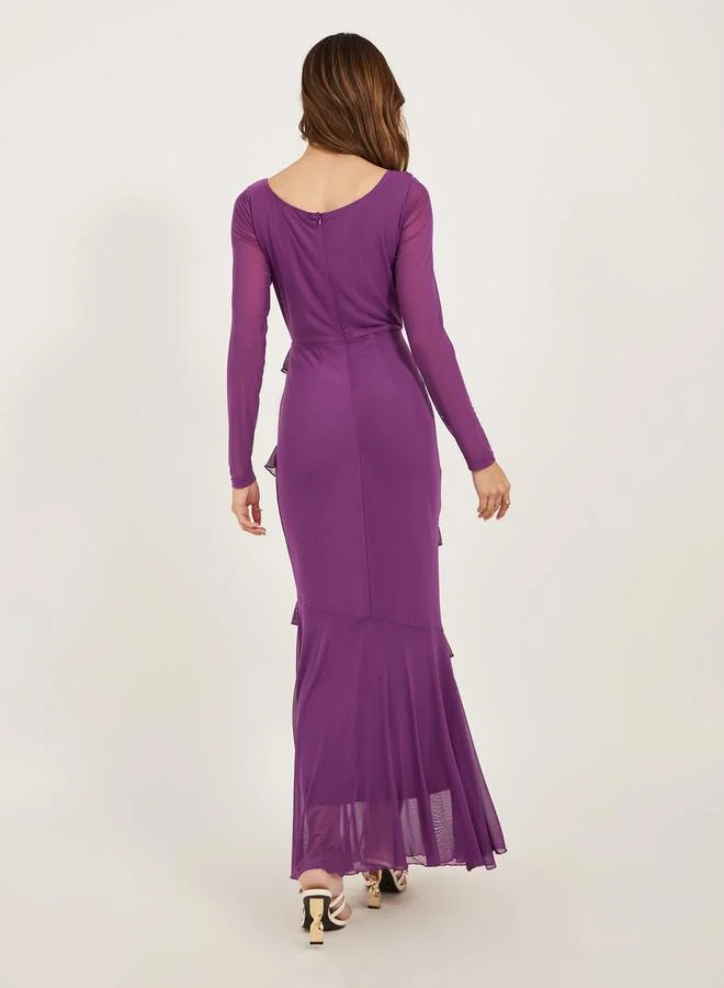 Styli Ruffled Long Sleeve Dress