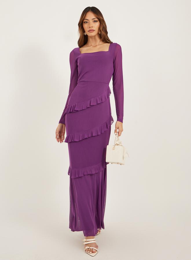 Styli Ruffled Long Sleeve Dress  - Image 2