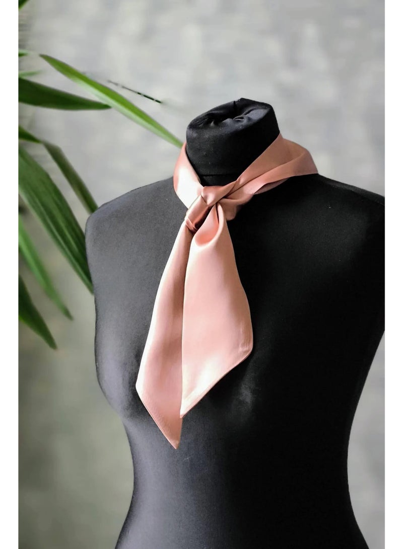 hort Silk Neck Scarf, Red, Burgundy, Pink, White Mulberry silk hair Tie, Skinny Neck Scarf, Headband, Purse scarves, Hairstyle accessories  - Image 4