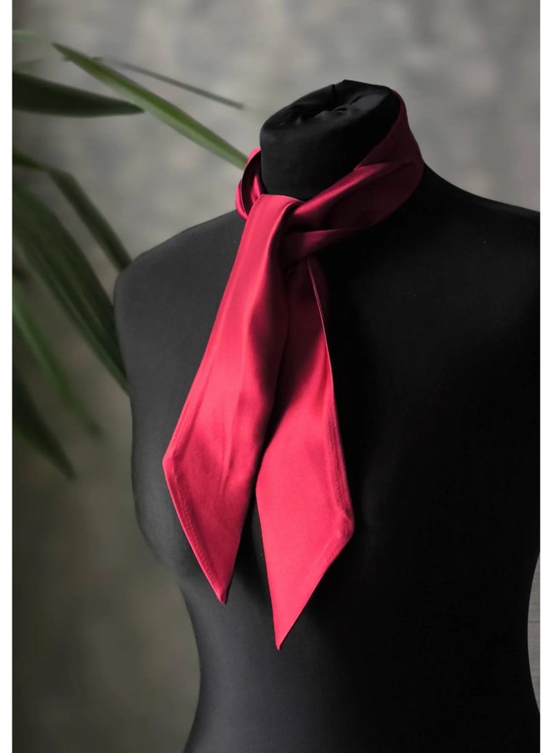hort Silk Neck Scarf, Red, Burgundy, Pink, White Mulberry silk hair Tie, Skinny Neck Scarf, Headband, Purse scarves, Hairstyle accessories  - Image 3