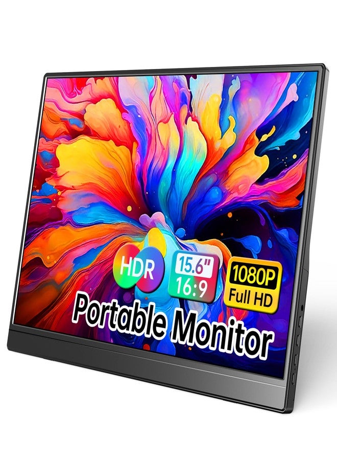 WCV Portable Monitor 15.6 Inch 1080P USB-C HDMI Ultra-Slim Travel Monitor with Kickstand, Compatible with Xbox, Laptop, PC, Mac Phone, PS, Swich IPS Ultra-Thin Zero Frame Gaming Monitor - Image 1