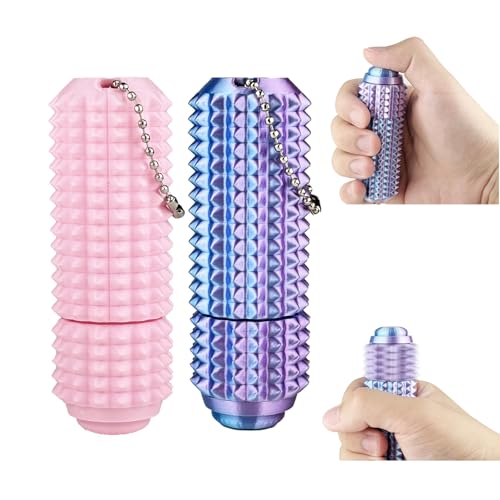 ascavs Button ClickSpinnersPain Stim3in1 Design of Little Ouchies Fidget Toy with KeychainSpiky Toys for Adults - Image 1