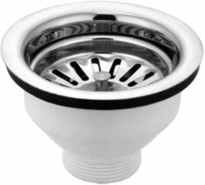 Mist Bath Mist Bath Round Shaped Premium Stainless Steel PVC Kitchen Sink Coupling for Home Waste Coupling for Kitchen SinkWash Basin Durable Drain Outlet with Chrome Finish Pack of 1 4 Inches - Image 1
