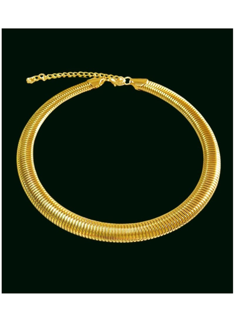 ماركة غير محددة شوكر للرقبه استانليس لون دهبى  - Image 2