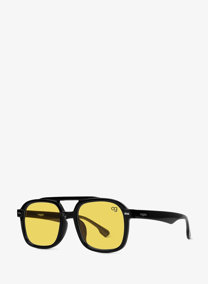Woggles Designer Yellow Square Sunglasses| Men & Women| 100% Uv Protection - Image 5