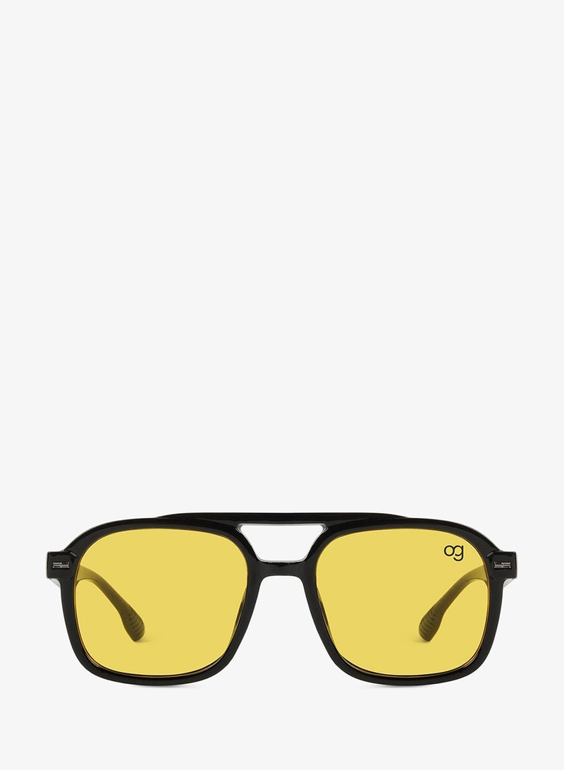 Woggles Designer Yellow Square Sunglasses| Men & Women| 100% Uv Protection - Image 4