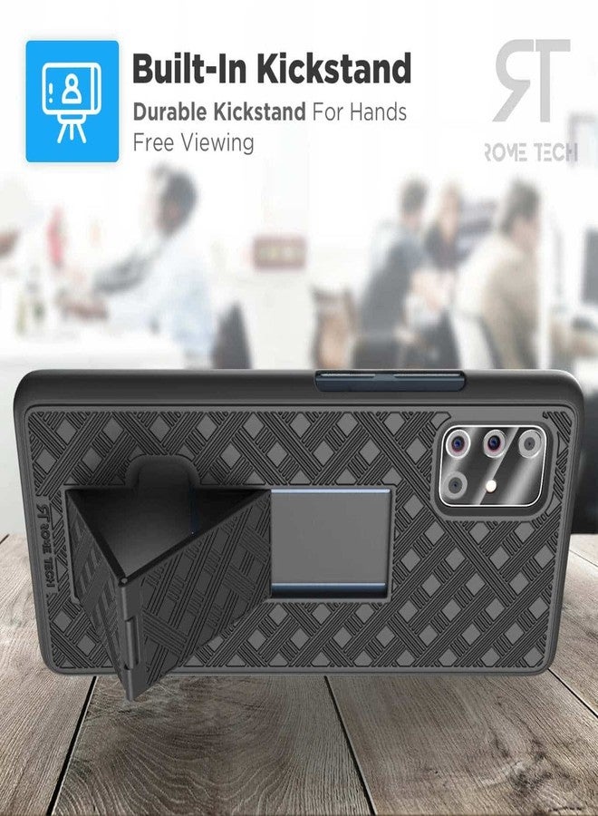 ROME TECH Designed for Samsung Galaxy A71 5G Case with Belt Clip Holster - Kickstand Cover Phone Case - Black - Image 5