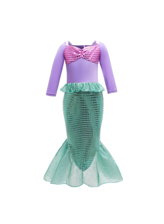 NIBEMINENT There are various Halloween costumes, children's mermaid dresses, Christmas girl princess dresses, children's performance costumes and stage costumes - Image 1