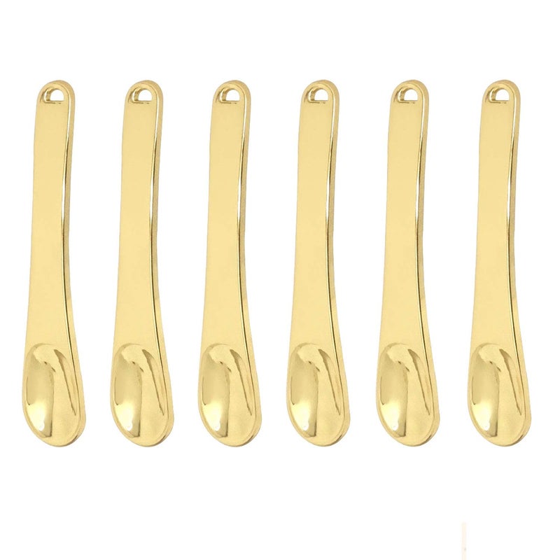 Honbay 6PCS Mini Zinc Alloy Makeup Spatula Cosmetic Facial Cream Spoon Beauty Scoop for Mixing Makeup