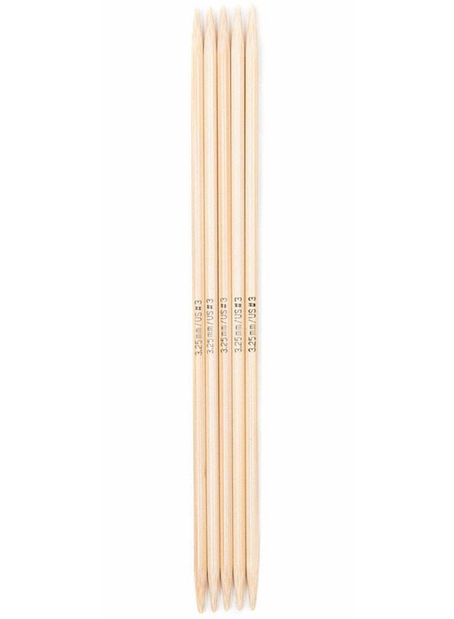 addi Knitting Needle Double Pointed Natura Bamboo 8 inch (20cm) (Set of 5) Size-US-04-(3.50mm) 11050100200350 - Image 1