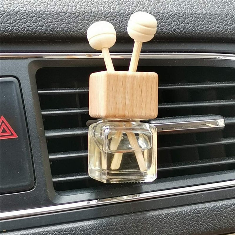 glasstore 4 Packs Empty Essential Oil Diffuser Bottle Car Air Freshener Vent Clip Auto Perfume Diffuser Bottle Aromatherapy Fragrance Ornament Decor - Image 3