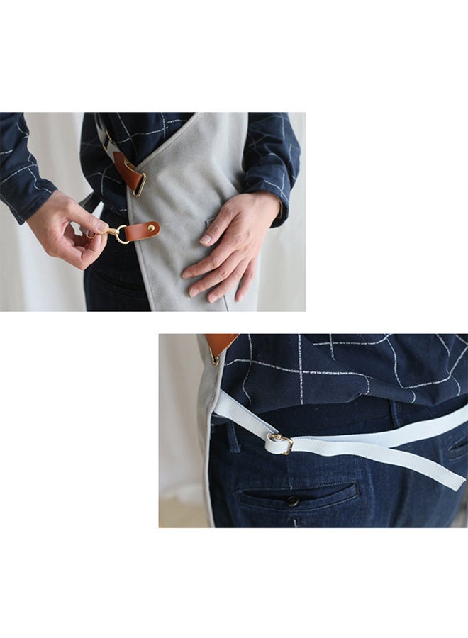 Deo King Apron With Adjustment Strap And Two Pockets Grey 64x76cm - Image 2