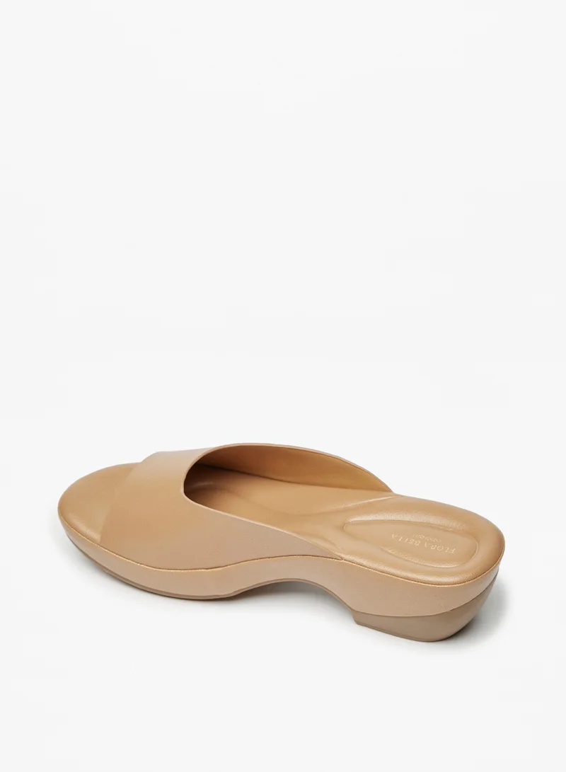 Flora Bella By Shoexpress Womens Solid Slip On Sandals With Block Heels By Shoexpress