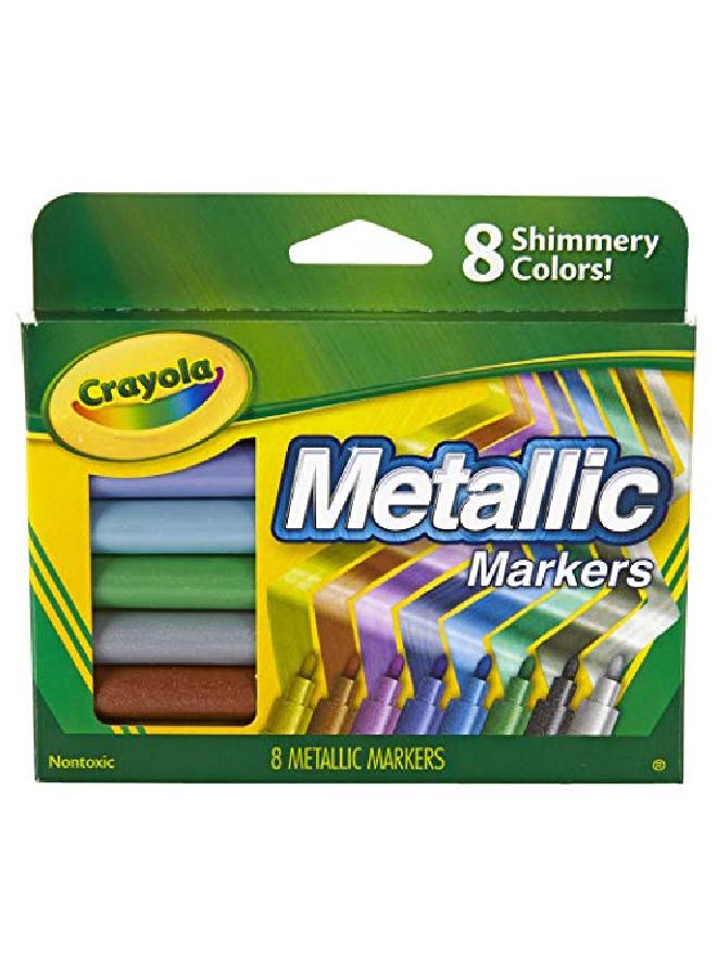 Crayola Metallic Markers 8 Count Colors May Vary - Image 1