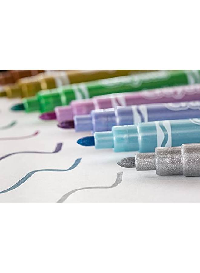 Crayola Metallic Markers 8 Count Colors May Vary - Image 5