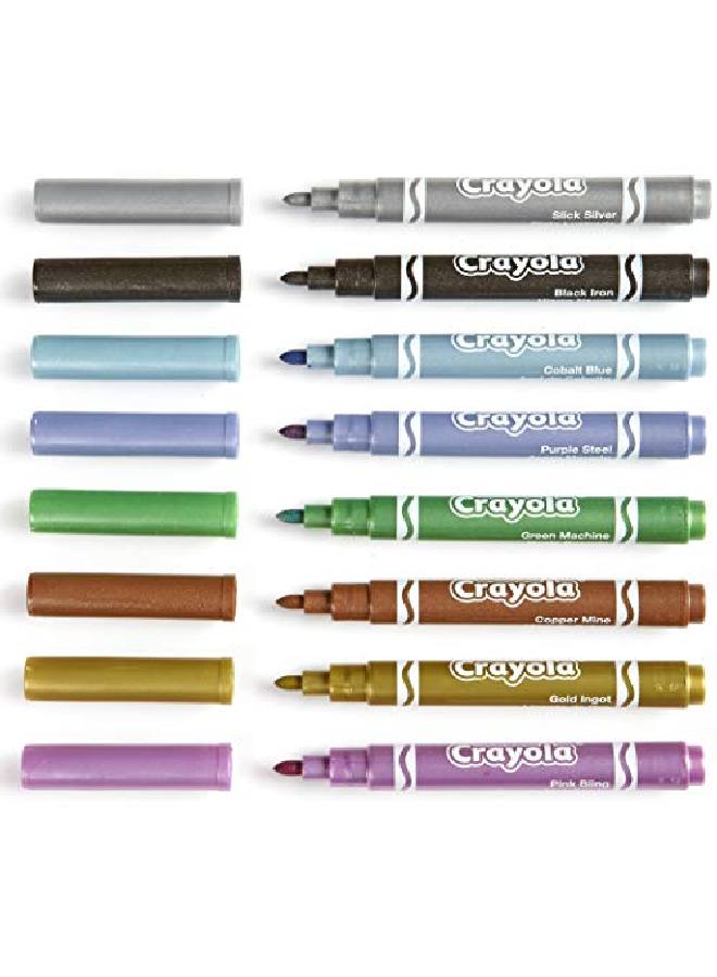 Crayola Metallic Markers 8 Count Colors May Vary - Image 3