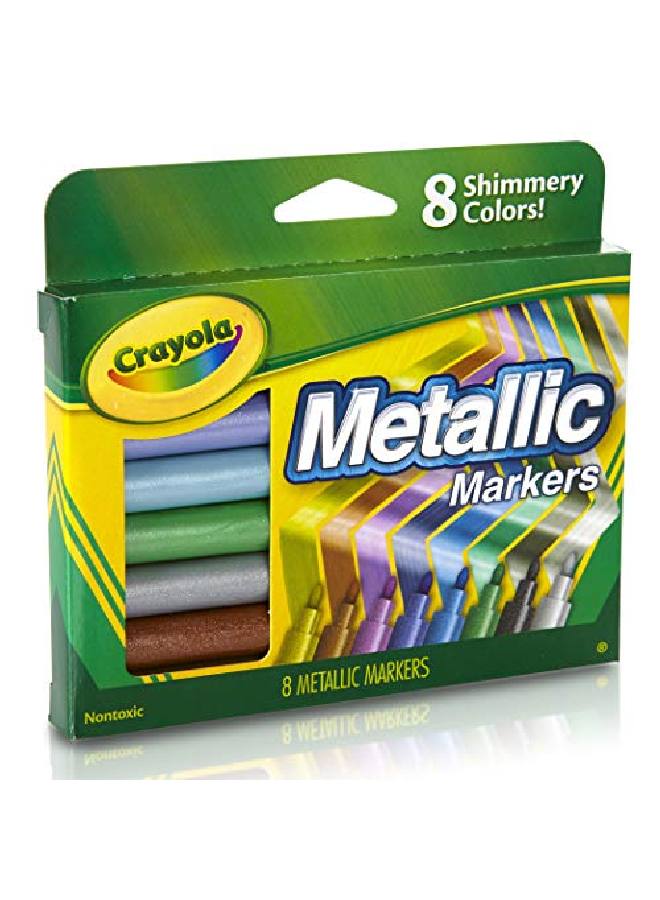 Crayola Metallic Markers 8 Count Colors May Vary - Image 2