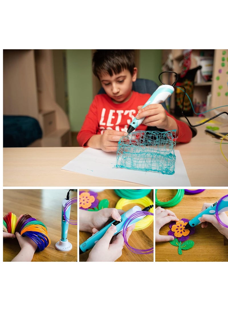 ARGT قلم ثلاثي الأبعاد ذكي مع شاشة LED، قلم طباعة ثلاثية الأبعاد مع شحن USB، 30 لون من خيوط PLA، متوافق مع PLA و ABS، هدية مثالية للفنون والحرف للأطفال والبالغين، هدايا DIY - Image 4