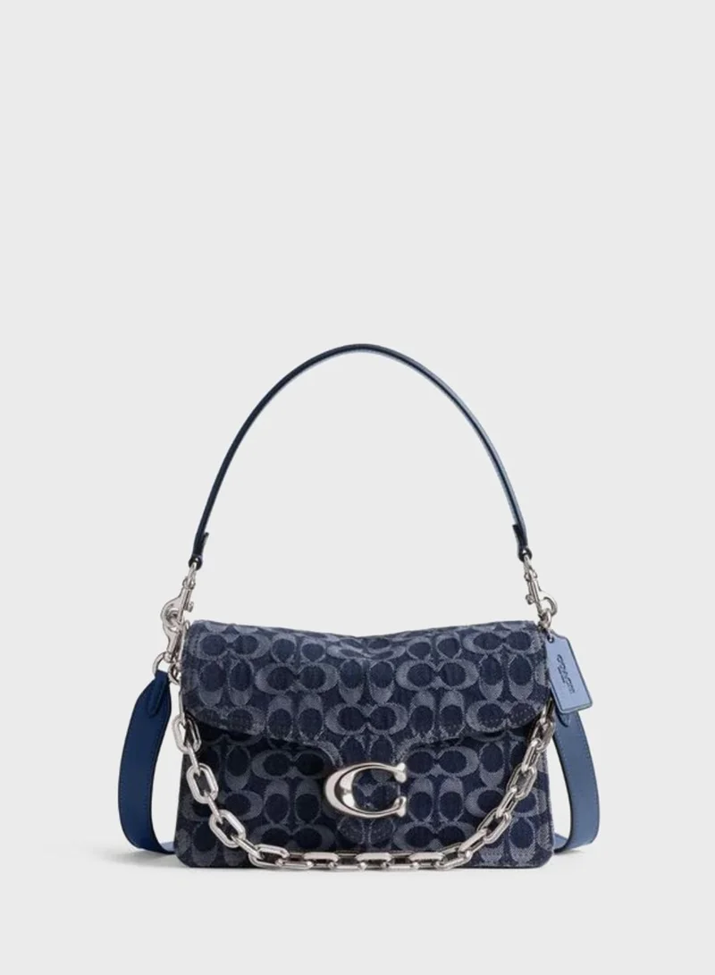 COACH Chain Tabby Shoulder Bag in Signature Denim
