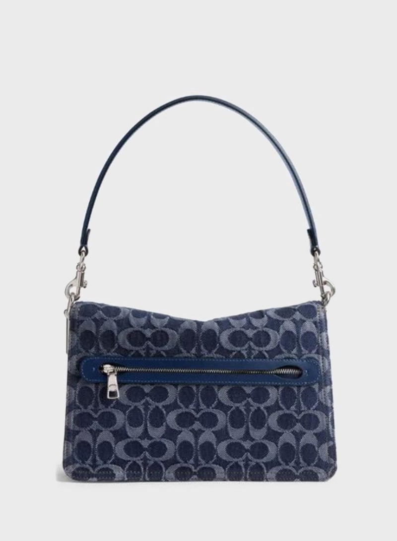 COACH Chain Tabby Shoulder Bag in Signature Denim - Image 2