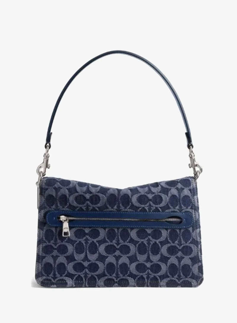 كوتش حقيبة كتف بنقشة التاببي وسلسلة من الدنيم المميز