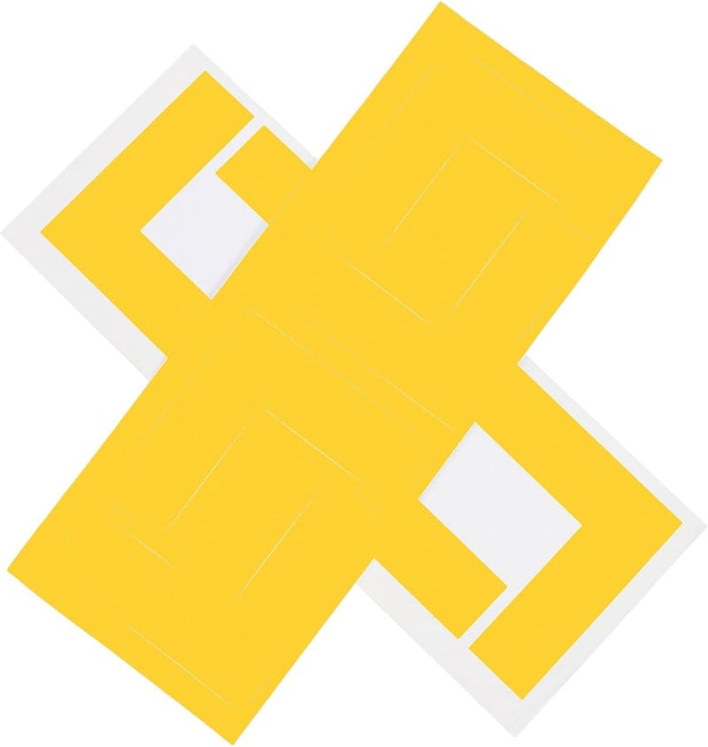 PartyKindom Yellow Floor Marking Tape 8 Pack Slip Resistant Adhesive Strips for Workplace - Image 2