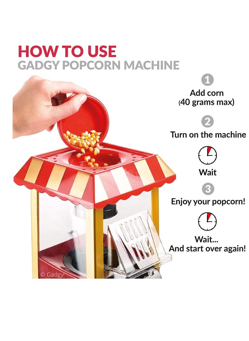 Generic - Popcorn Maker 1200W Hot Air Popper Machine, Healthy & Fat-Free, Easy to Clean Best Popcorn Popcorn for Movie Nights and Parties of All Kinds, Kids Birthday Party - Image 1