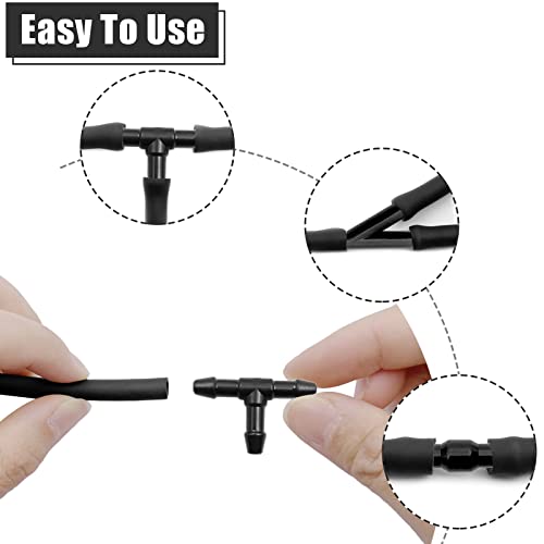 OSIFIT Windshield Washer Hose Kit, 5M Washer Fluid Hose+12 Pcs Hose Connectors+2 Fan Nozzles+2 Rubber Gaskets, Connect Car Water Pump and Nozzles, Suitable for Most Car Windshield Washer Tubing - Image 5