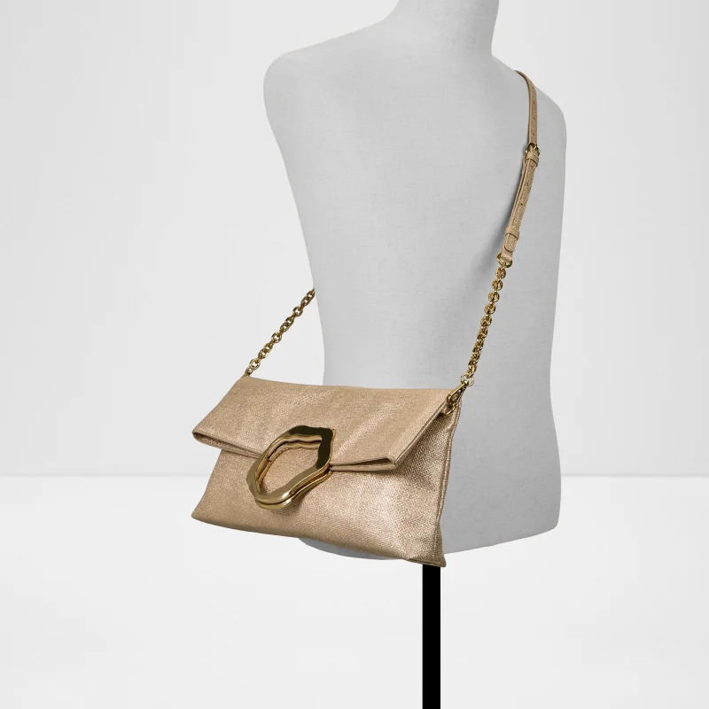 ALDO  LUSTRABAG Metallic Flap Clutch for Women | Best Price UAE