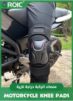 GROIC 1 Pair Motorcycle Knee Pads,Motorcycle Knee Shin Guard Pads,Adjustable Knee Cap Pads Protector,Heavy Duty Support Knee pads,Motorcycle Knee Brace  - Image 5