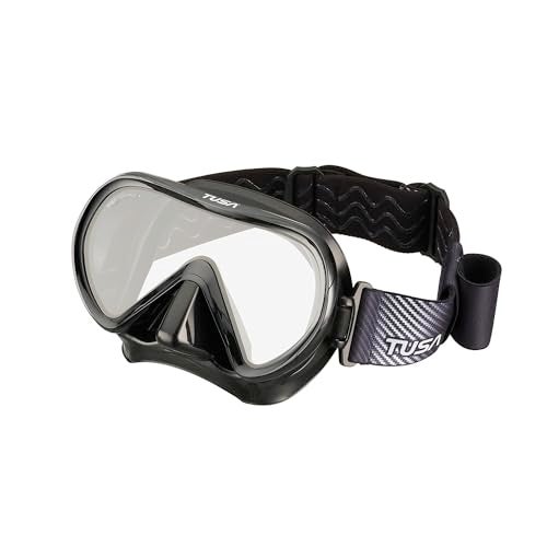 TUSA M1011F Ino Scuba Diving Mask with Fabric Strap BlackBlack - Image 1