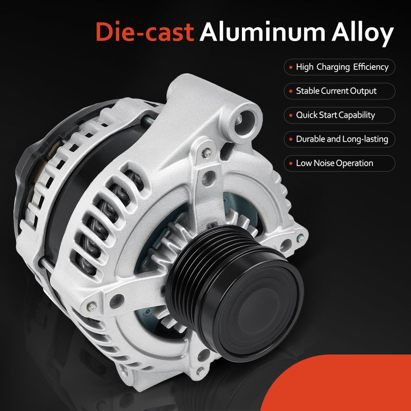 Grezuton 11570 Alternator Replacement for V6 3.6L Dodge Grand Caravan 2011-2020, Journey 2011-2019,Avenger 2011-2014,Ram C/V 2012-2015,Chrysler 200 2011-2014,Town & Country 11-16,Routan 2011-2014 - Image 5