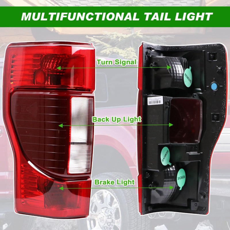 Lochnchn Tail Lights With Blind Spot Compatible with Ford F250 F350 Super Duty 2020 2021 2022 Rear Taillights Taillamp Assembly Halogen Left Driver Side - Image 3