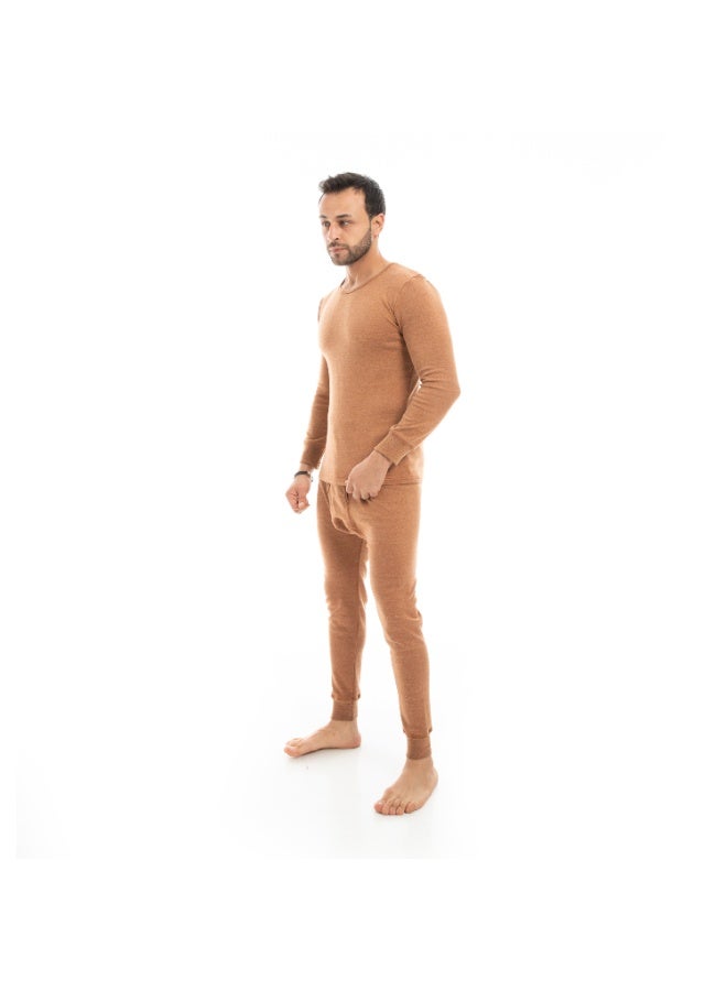 Caesar Men's winter thermal set, two pieces, with soft fleece lining. - Image 2