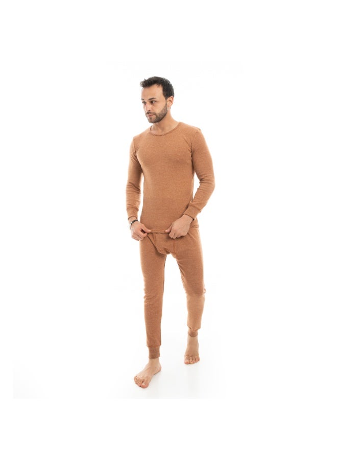 Caesar Men's winter thermal set, two pieces, with soft fleece lining. - Image 1