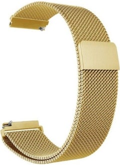 Megafox Technology Samsung Galaxy Gear Sport Compatible Band Mesh Metal Mesh Magnet Strap, Gold