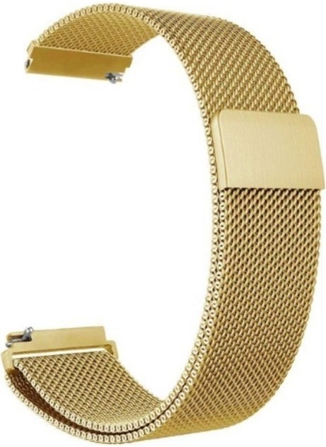 Megafox Teknoloji - Megafox Technology Samsung Galaxy Gear Sport Compatible Band Mesh Metal Mesh Magnet Strap, Gold - Image 1
