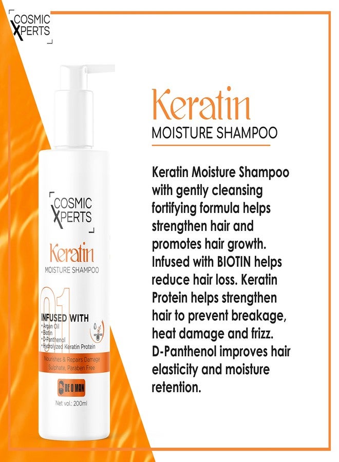 Be O Man COSMIC XPERTS Keratin SulfateFree ParabenFree Moisturizing Smooth Shampoo 200ml - Image 3