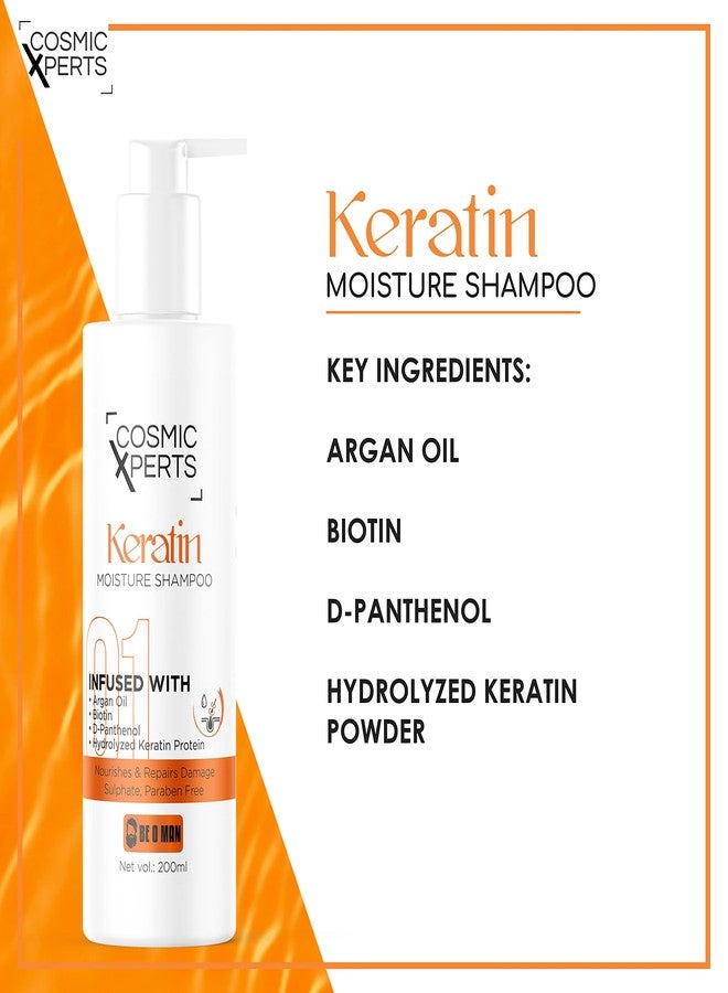 Be O Man COSMIC XPERTS Keratin SulfateFree ParabenFree Moisturizing Smooth Shampoo 200ml - Image 4