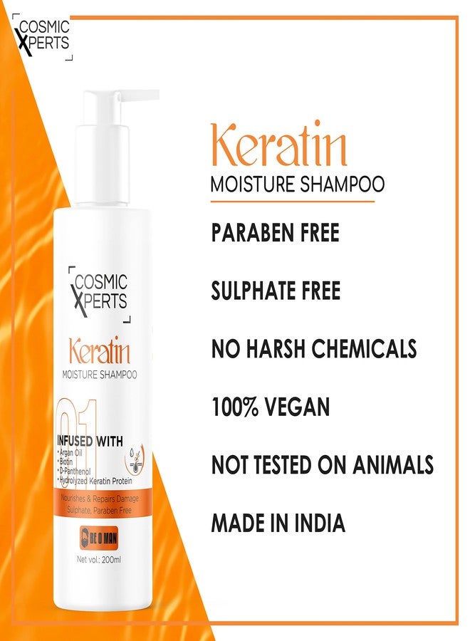 Be O Man COSMIC XPERTS Keratin SulfateFree ParabenFree Moisturizing Smooth Shampoo 200ml - Image 2