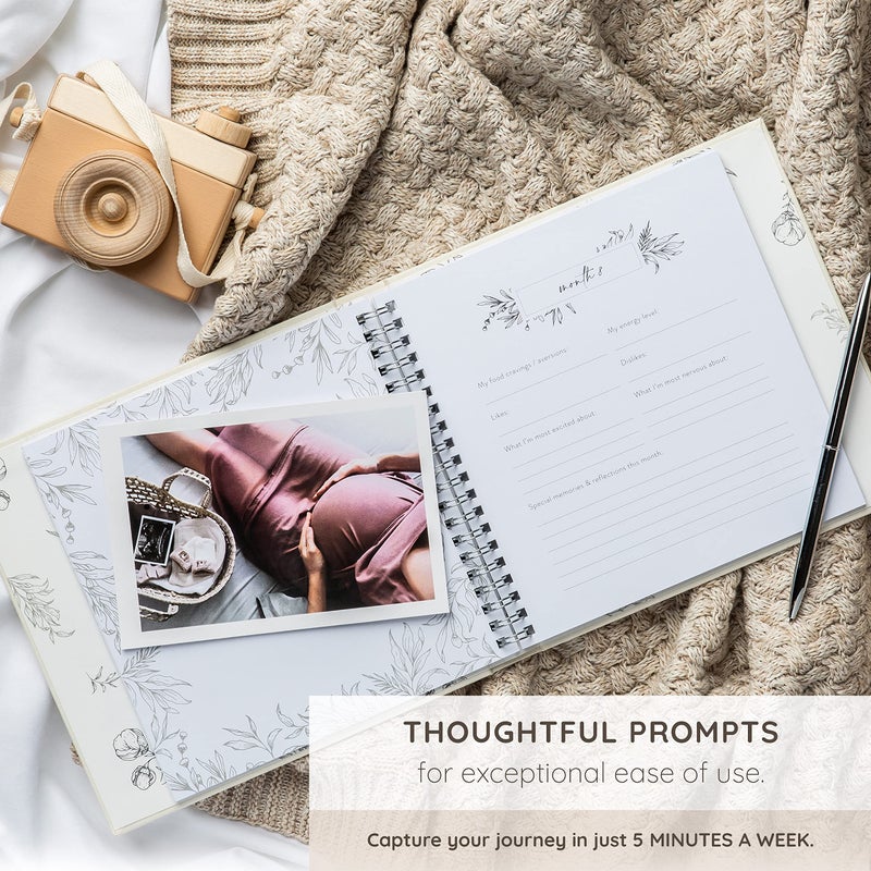 ZIRI & ZANE Keepsake Pregnancy Journal to Cherish Forever - A Pregnancy Book to Capture Every Milestone of Mom & Babyâ€™s 9-Month Journey - Pregnancy Baby Journal For Expecting First Time Moms & Experienced Moms - Image 4