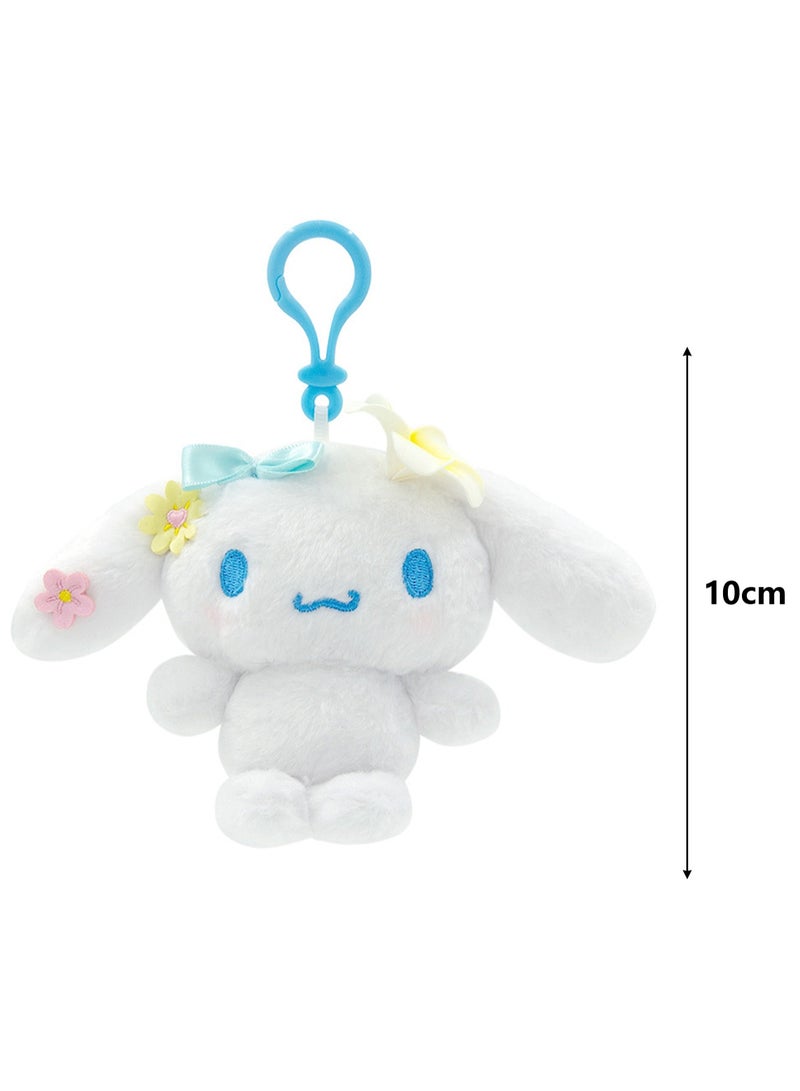 Cute Plush Doll Pendant, High-Quality PP Cotton Material Bag Key Chain Ornament, Ornament Gift For Boys And Girls (10cm Floral Big-Eared Dog Pendant) - Image 2