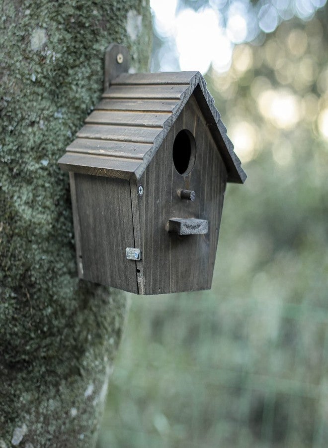 NATUREYLWL Bird House Black Birdhouse Bird Houses for Outside with Pole Wooden Bird House for Finch Bluebird House Cardinals Hanging Birdhouse Clearance Garden Country Cottages B8-2 - Image 5