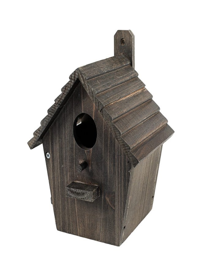 NATUREYLWL Bird House Black Birdhouse Bird Houses for Outside with Pole Wooden Bird House for Finch Bluebird House Cardinals Hanging Birdhouse Clearance Garden Country Cottages B8-2 - Image 1