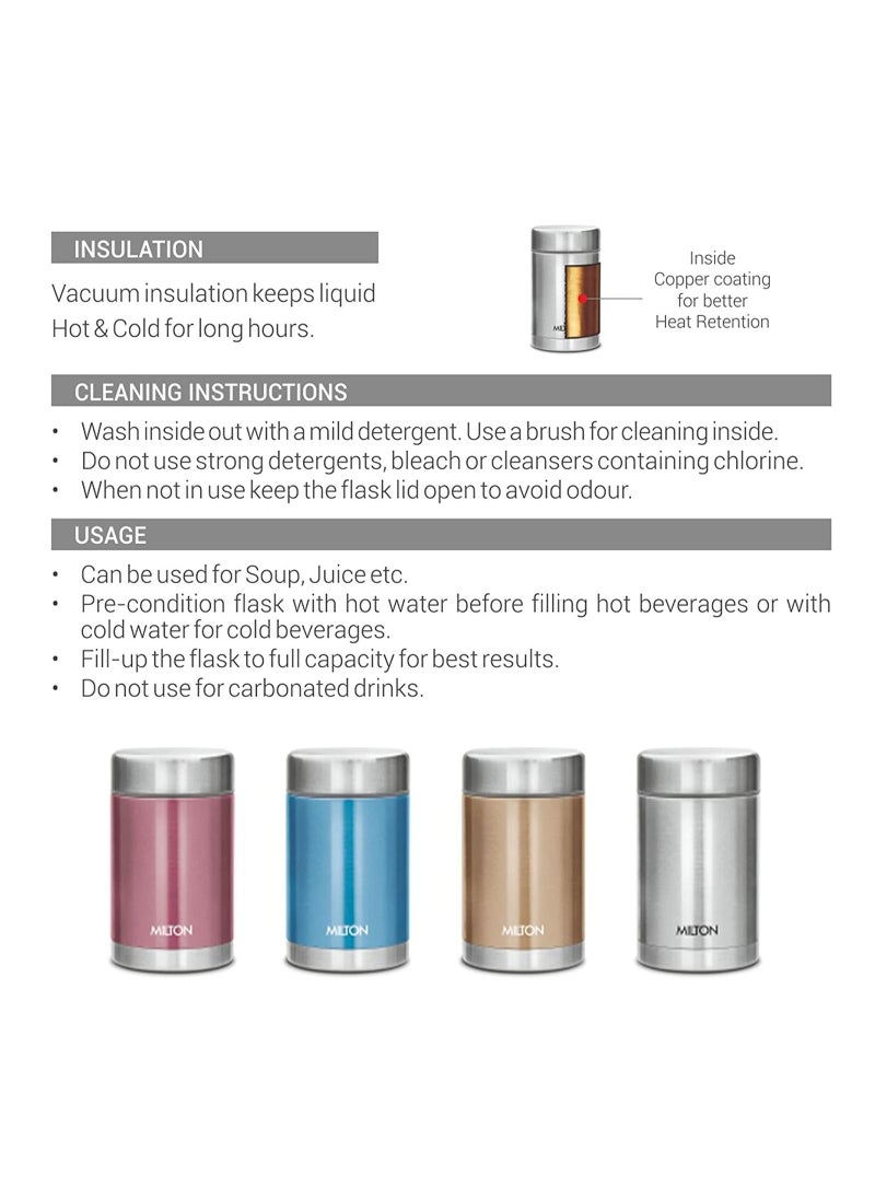 Milton Cruet Thermosteel Hot And Cold Soup Flask 515 ml Brown